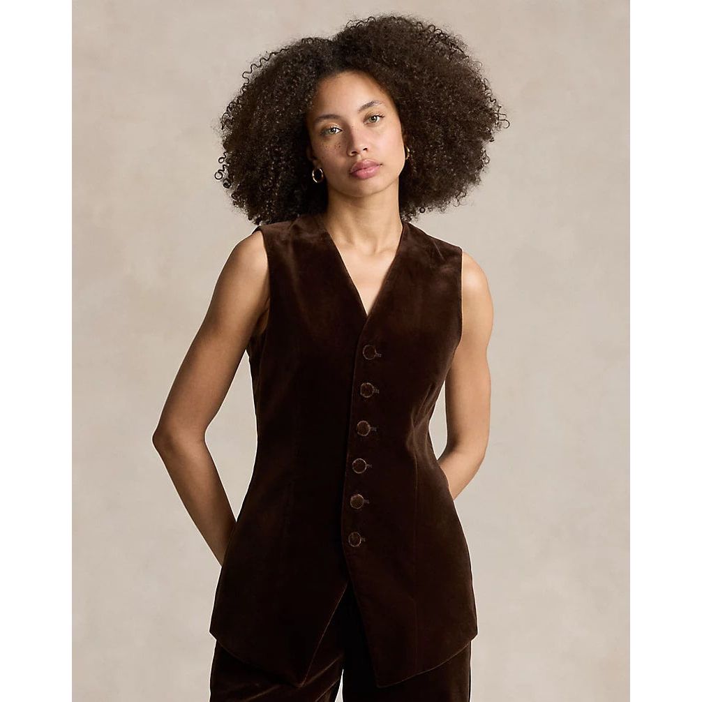 RALPH LAUREN Long Velvet Waistcoat