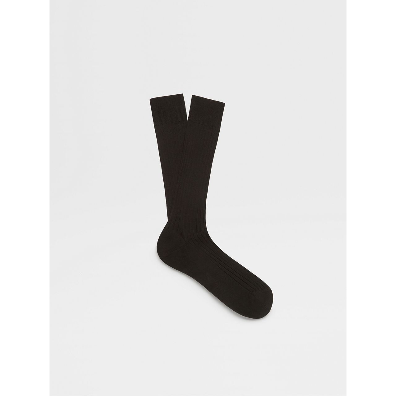 ZEGNA BLACK COTTON SOCKS