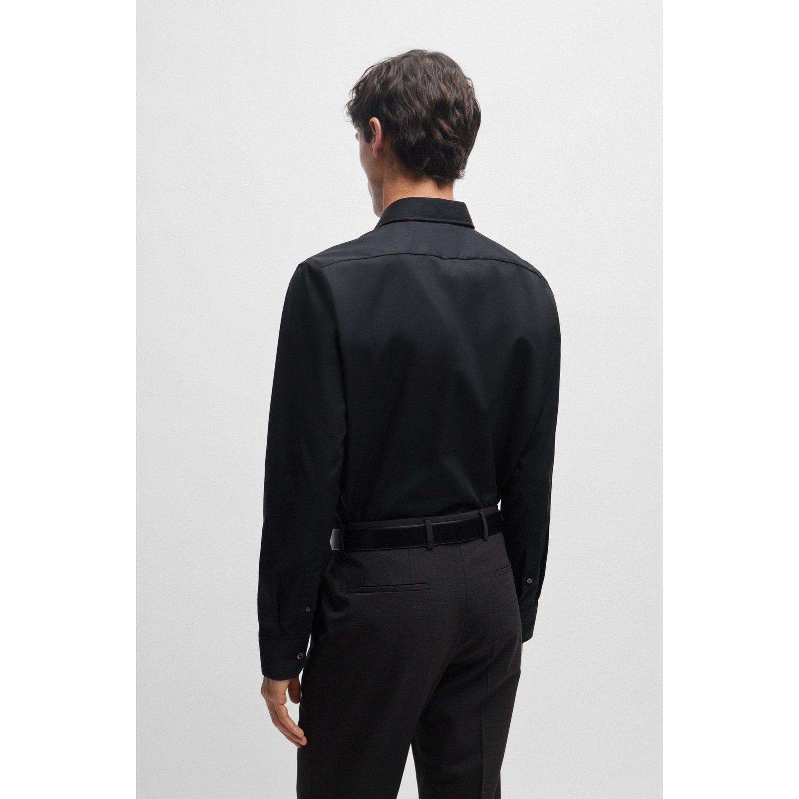 BOSS SLIM-FIT SHIRT IN EASY-IRON STRETCH-COTTON POPLIN