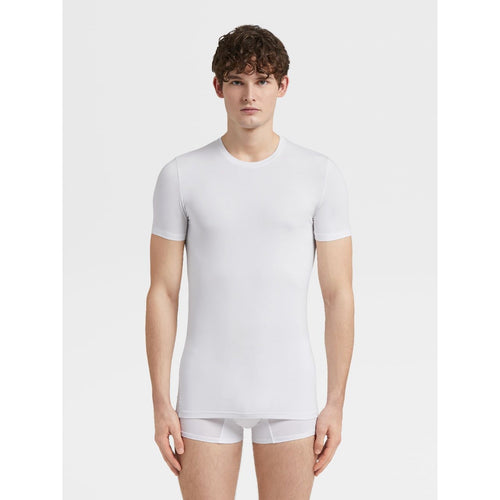 Load image into Gallery viewer, ZEGNA White Micromodal Crewneck T-Shirt
