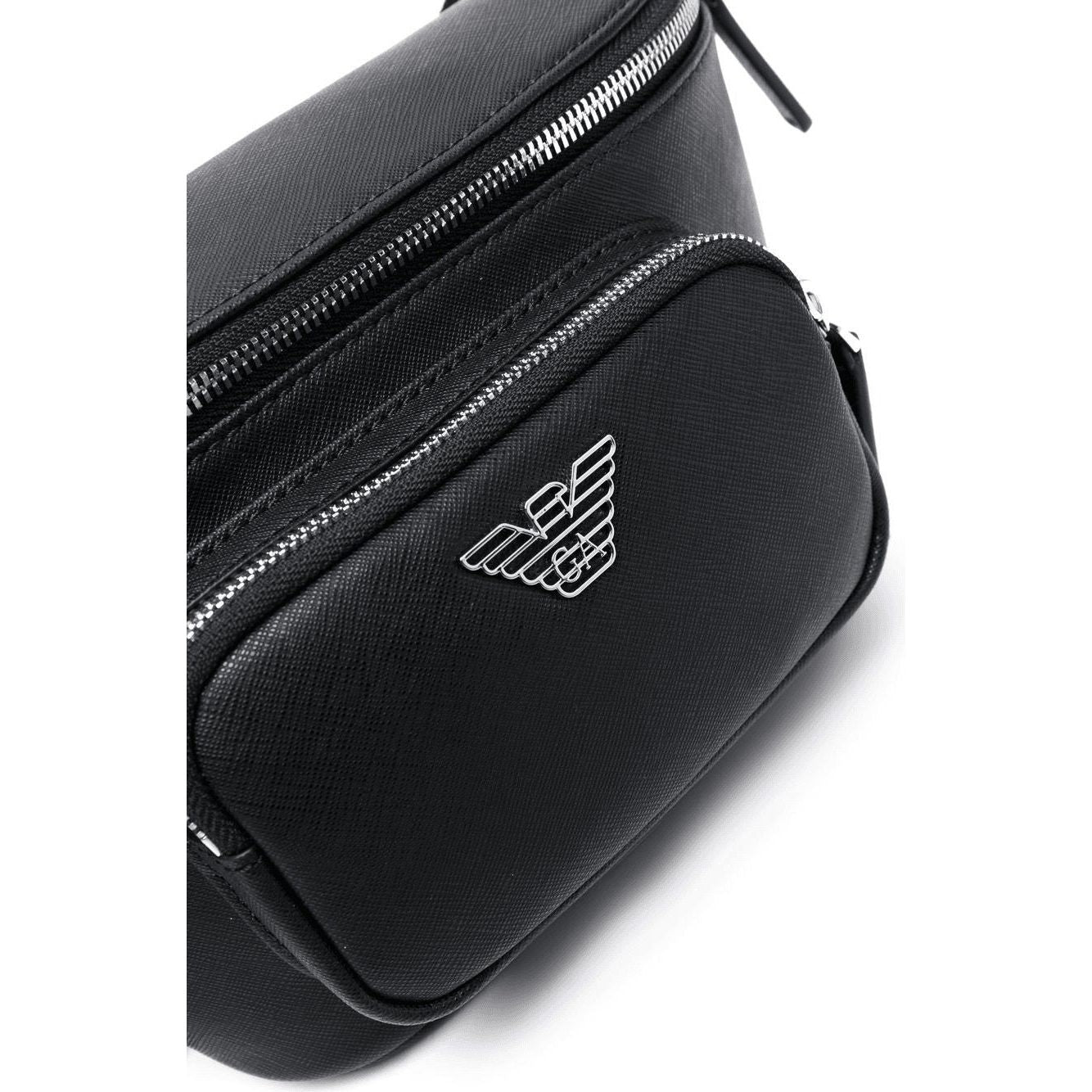 EMPORIO ARMANI leather logo-plaque bag