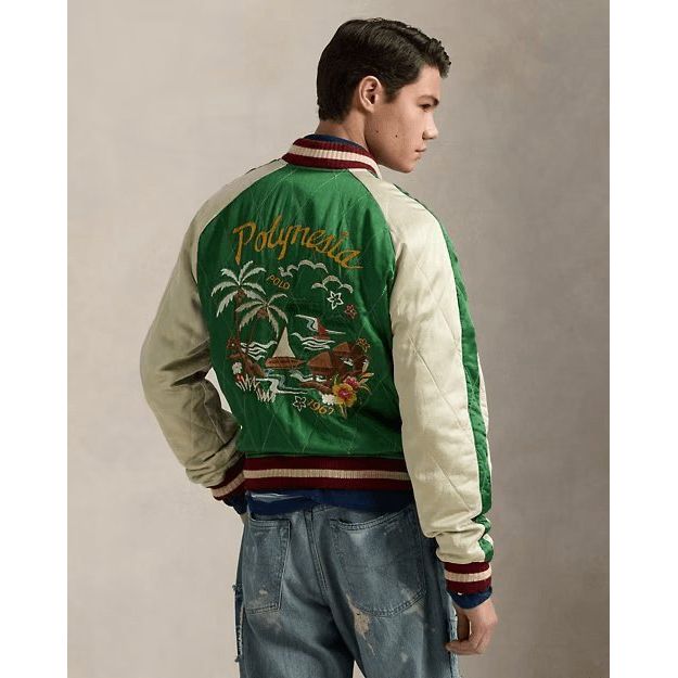 RALPH LAUREN Embroidered Satin Jacket