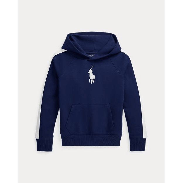 RALPH LAUREN Striped Big Pony French Terry Hoodie