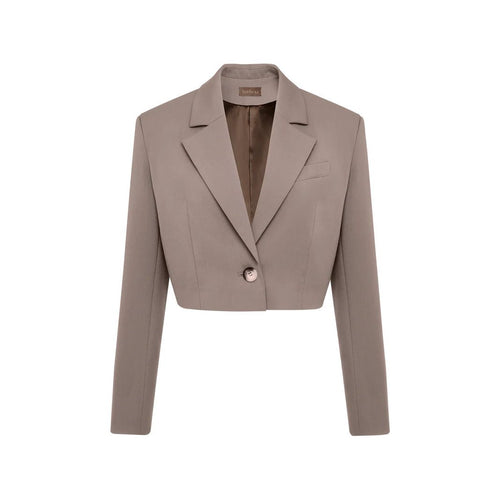 Load image into Gallery viewer, Antheia Wool Cropped Oversized Blazer in Brown
