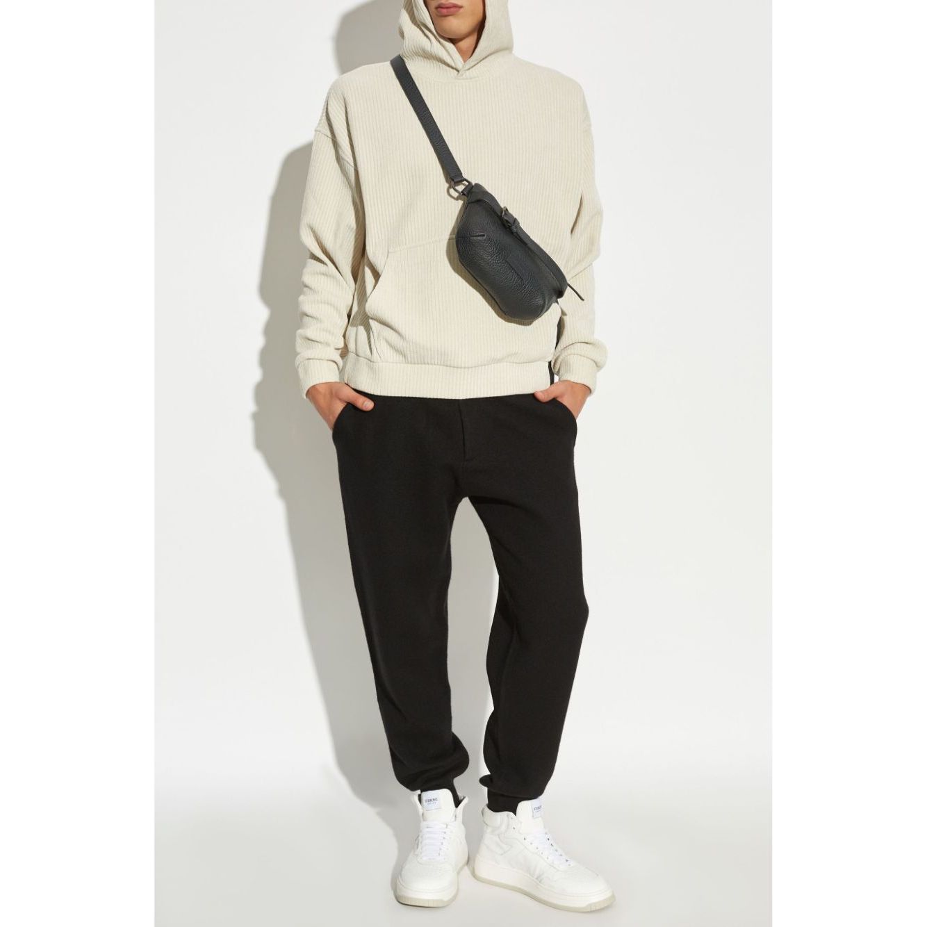 EMPORIO ARMANI corduroy hoodie