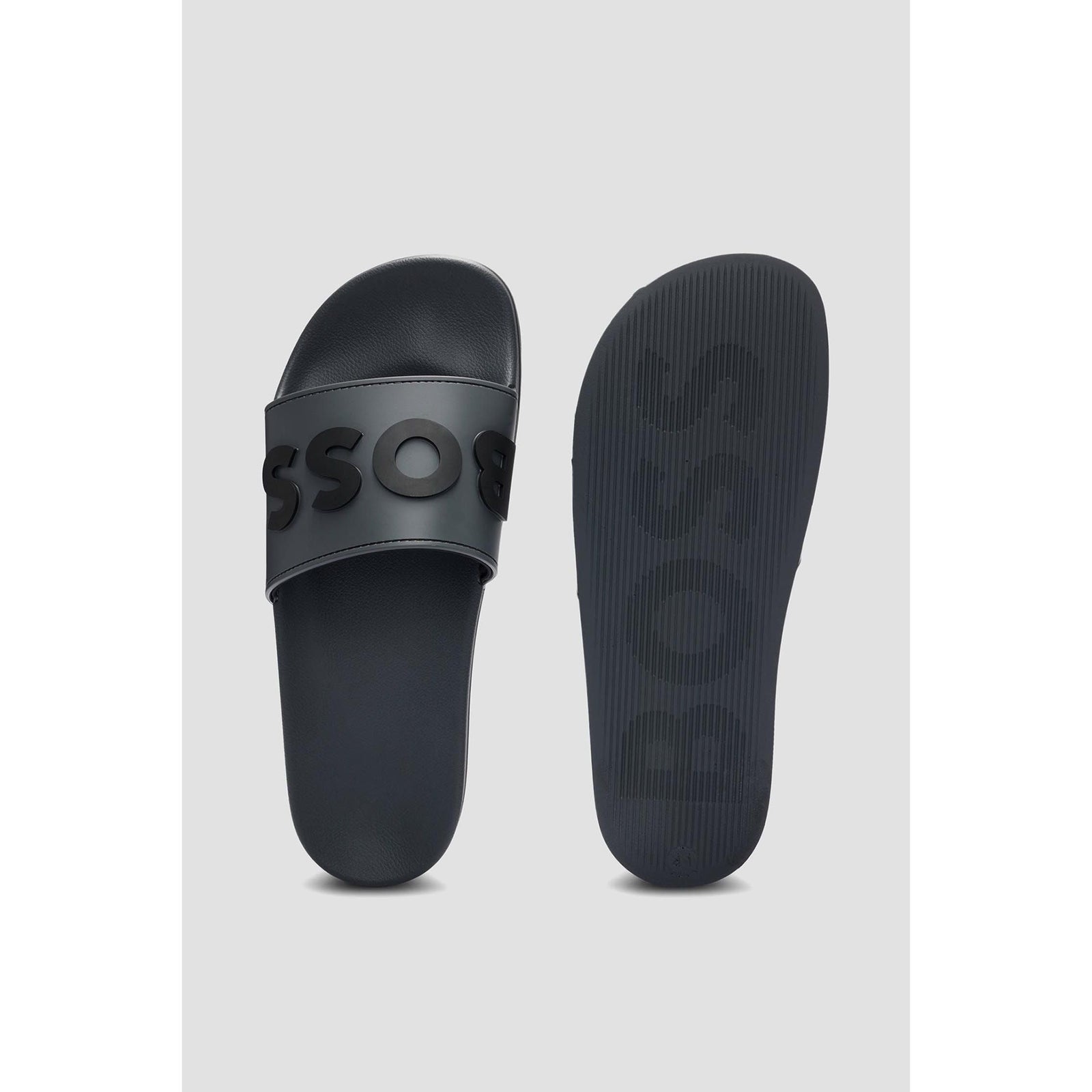 BOSS SLIDER SANDALS MADE IN ITALY WITH EMBOSSED LOGO - Yooto