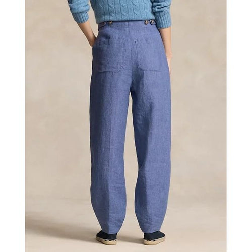 Load image into Gallery viewer, POLO RALPH LAUREN CURVED TAPERED LINEN TROUSER - Yooto
