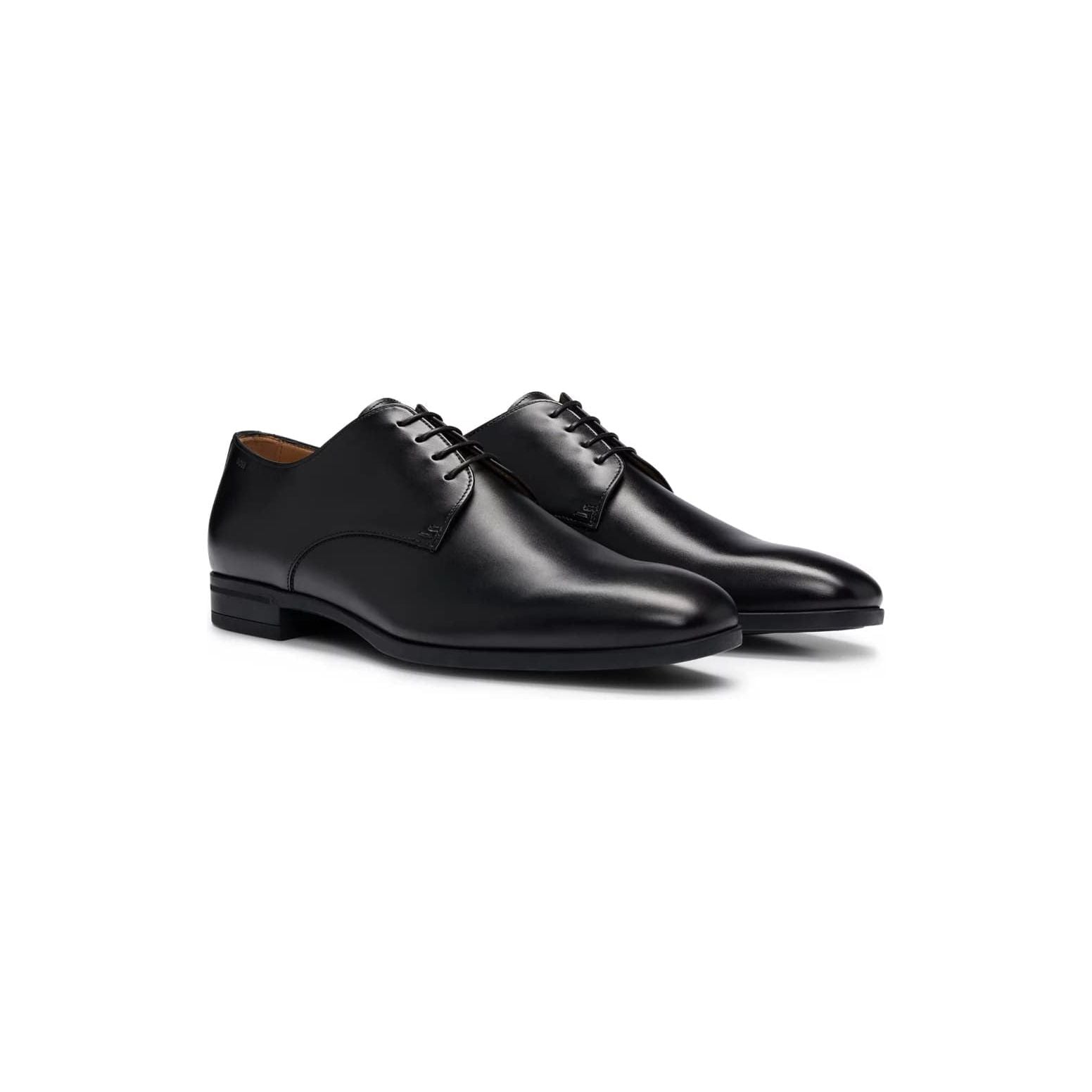 BOSS LEATHER DERBY SHOES WITH RUBBER SOLE - Yooto