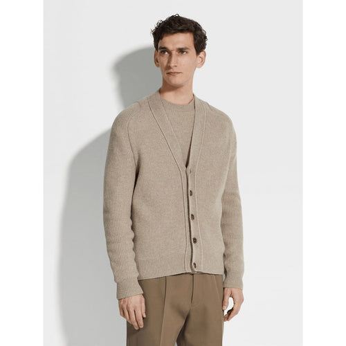 Load image into Gallery viewer, ZEGNA LIGHT TAUPE OASI CASHMERE CARDIGAN
