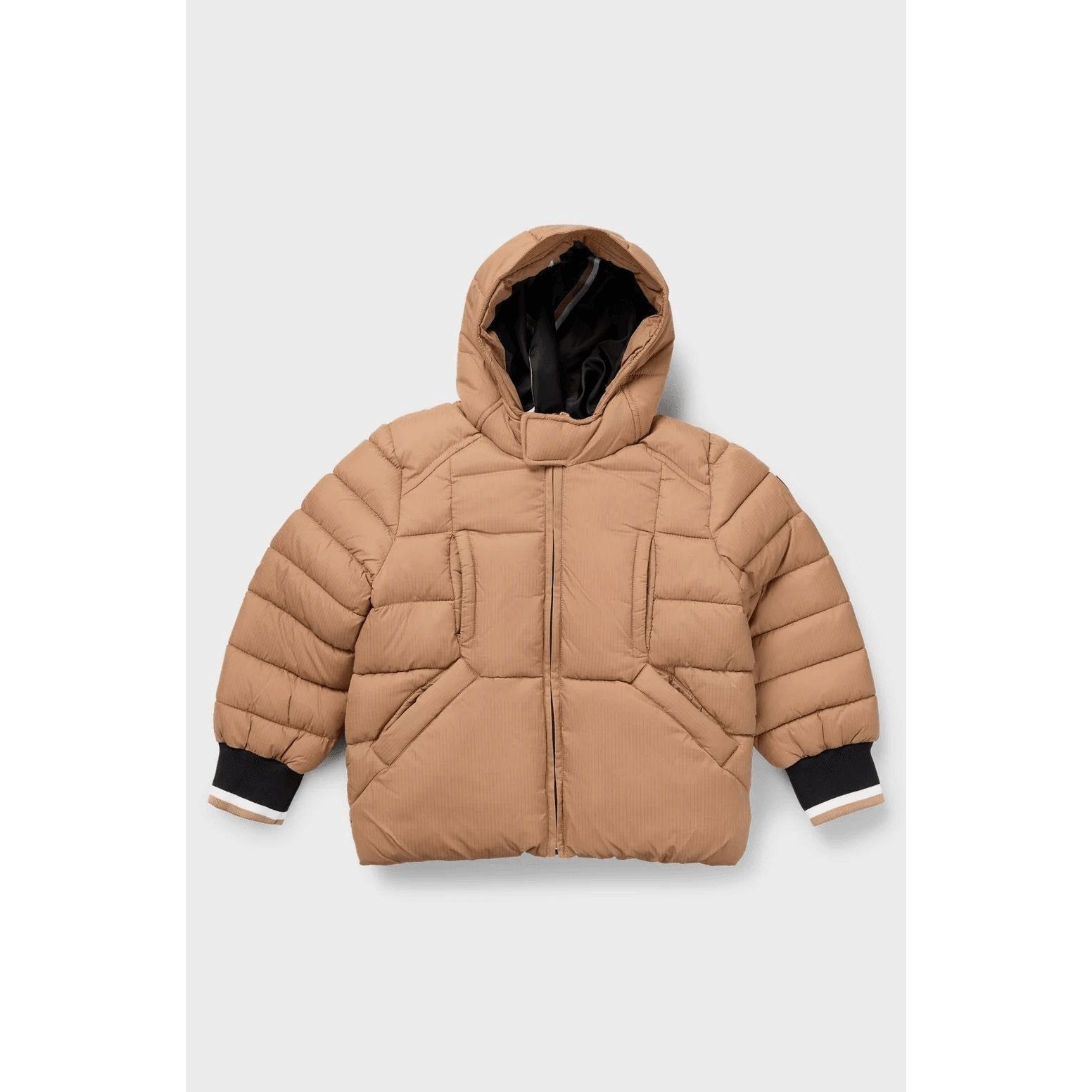 BOSS KIDS' PADDED JACKET WITH RUBBER-EFFECT LOGO BADGE