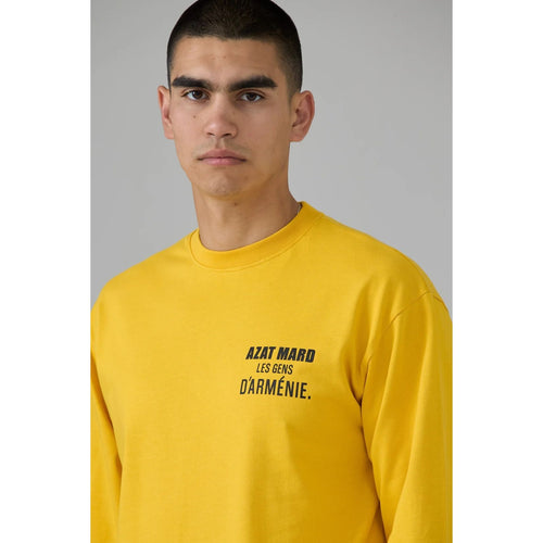 Load image into Gallery viewer, AZAT MARD YELLOW LES GENS LONG SLEEVE T-SHIRT - Yooto
