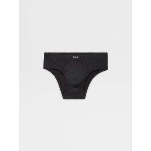 Load image into Gallery viewer, ZEGNA Black Stretch Modal Midi Brief
