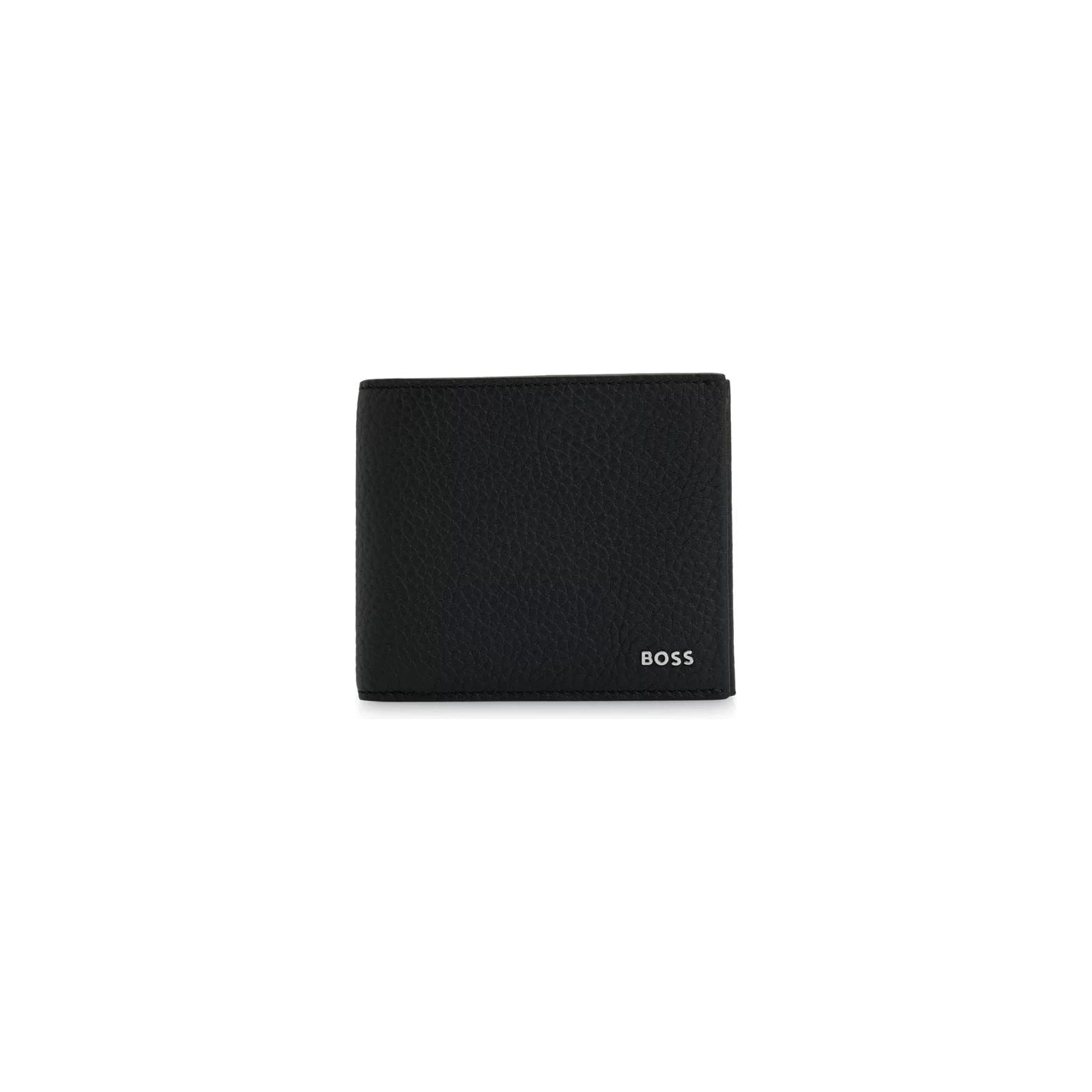 BOSS GRAINED ITALIAN-LEATHER WALLET WITH LOGO LETTERING - Yooto