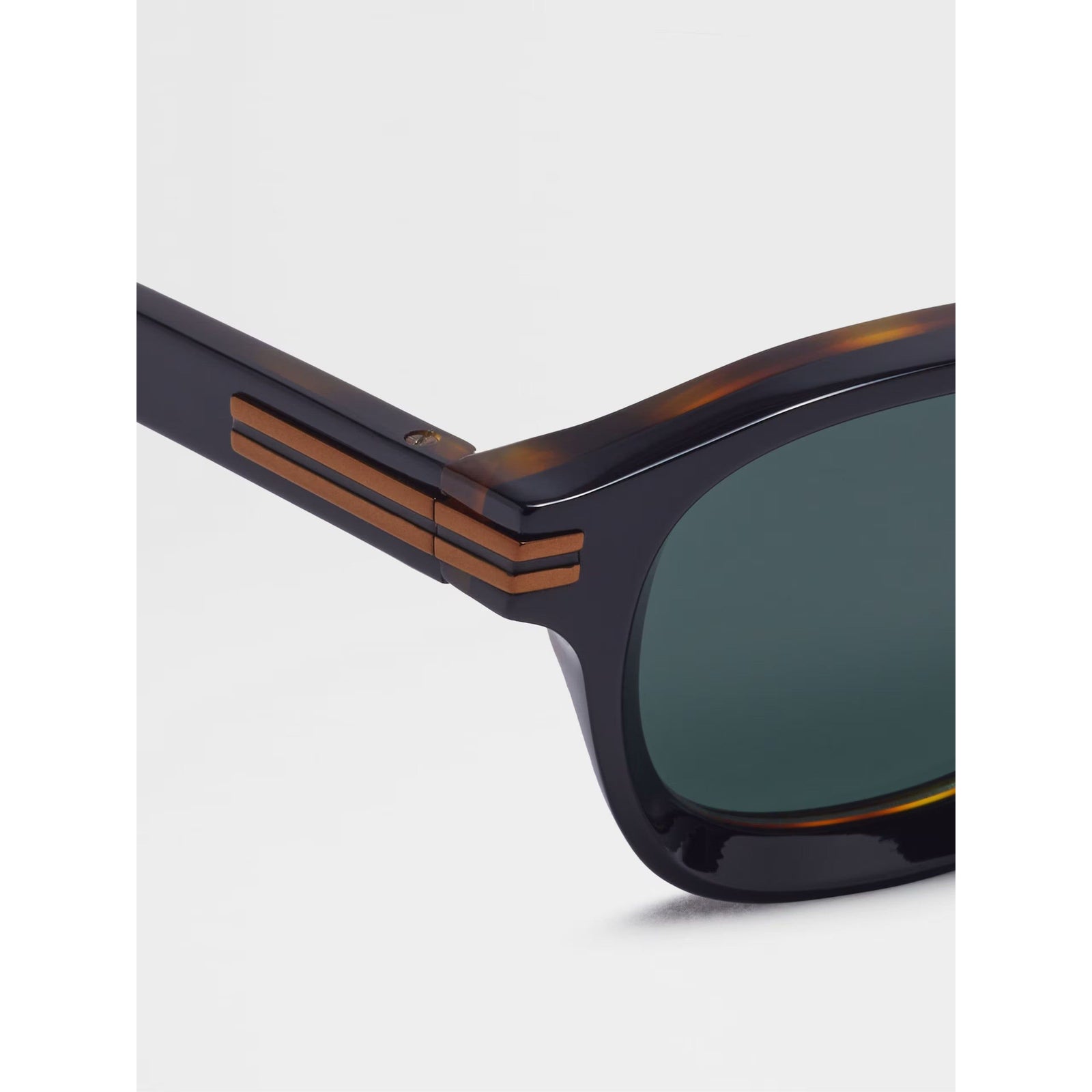 ZEGNA BLACK AND HAVANA AURORA I ACETATE SUNGLASSES