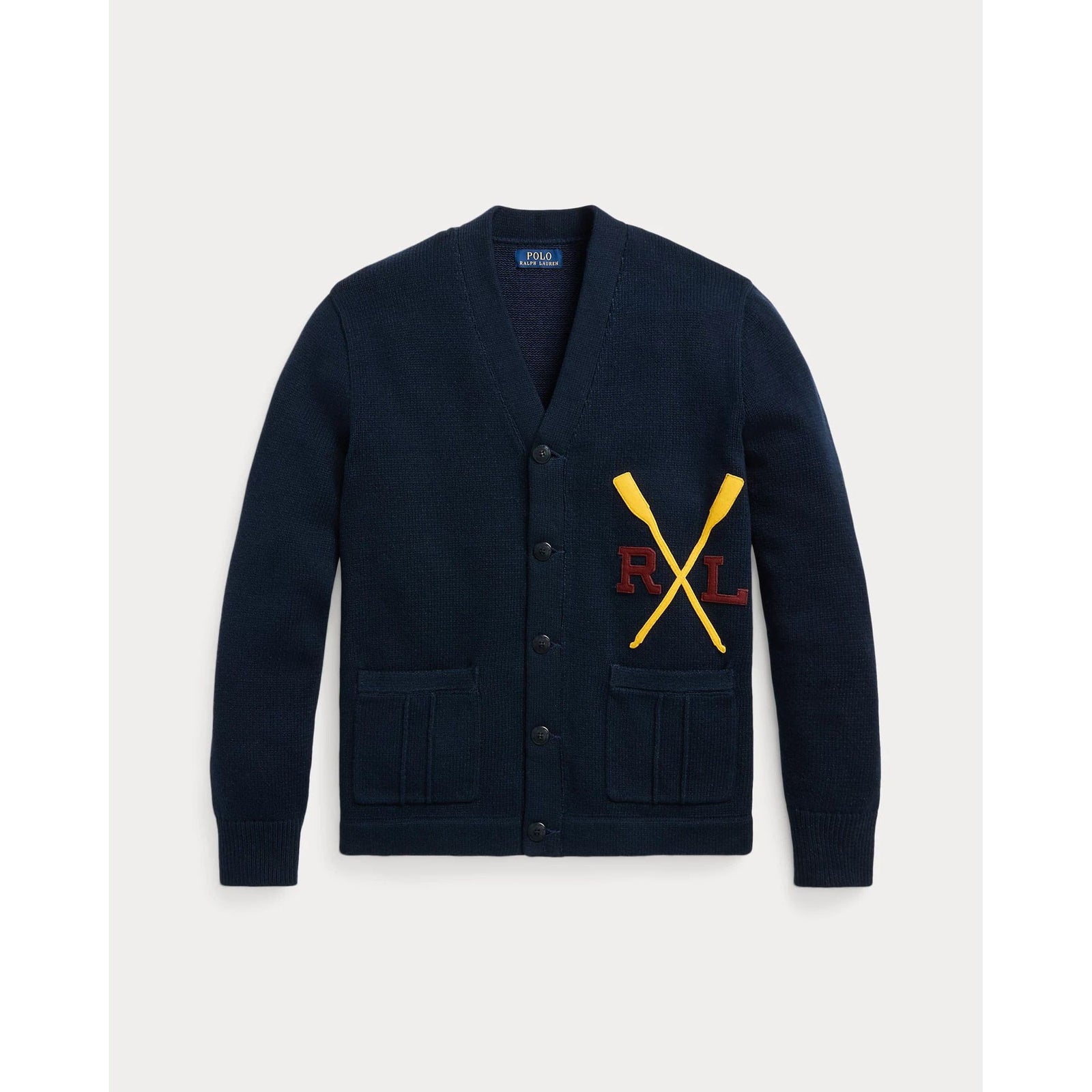 RALPH LAUREN Varsity-Inspired Cotton Cardigan