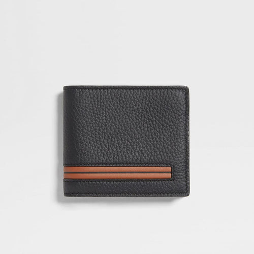 Load image into Gallery viewer, ZEGNA BLACK DEERSKIN BILLFOLD WALLET
