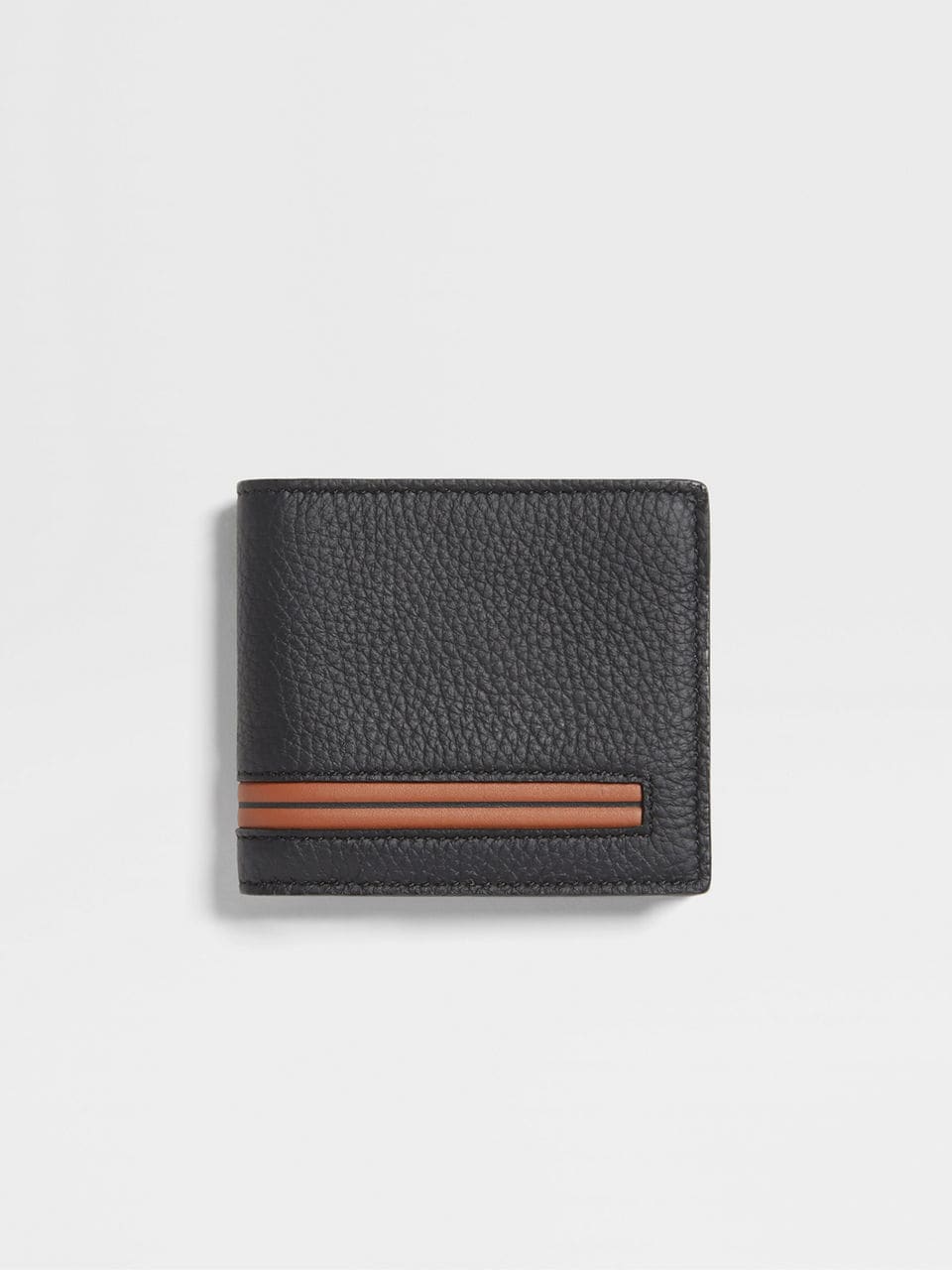 ZEGNA BLACK DEERSKIN BILLFOLD WALLET