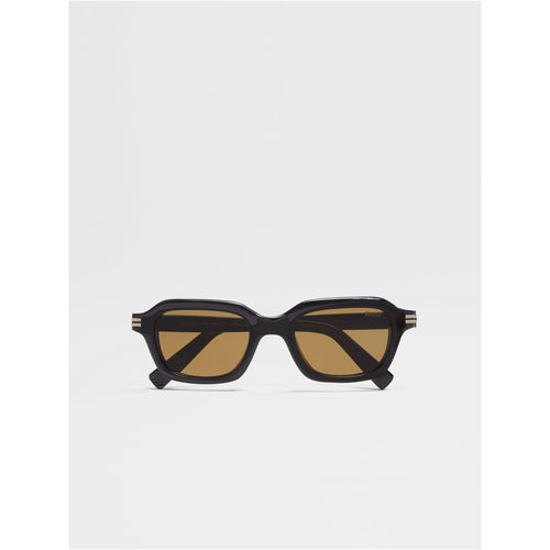 Load image into Gallery viewer, ZEGNA BLACK AND HAVANA ACETATE SUNGLASSES
