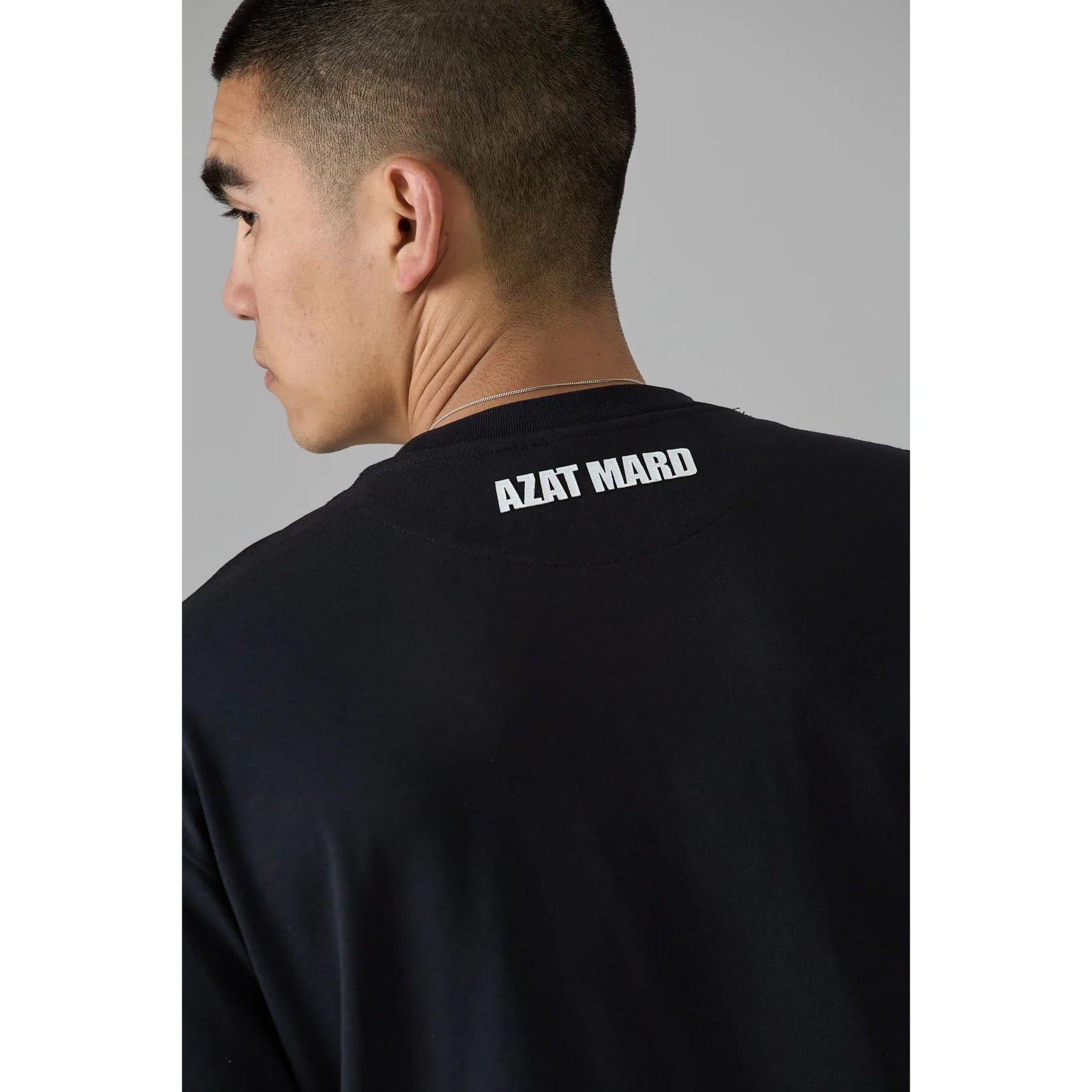 AZAT MARD BLACK FRONT CREST T-SHIRT