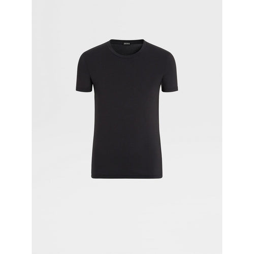 Load image into Gallery viewer, ZEGNA BLACK STRETCH COTTON T-SHIRT
