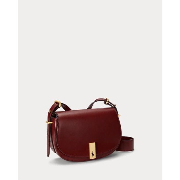 RALPH LAUREN Polo ID Calfskin Mini Saddle Bag