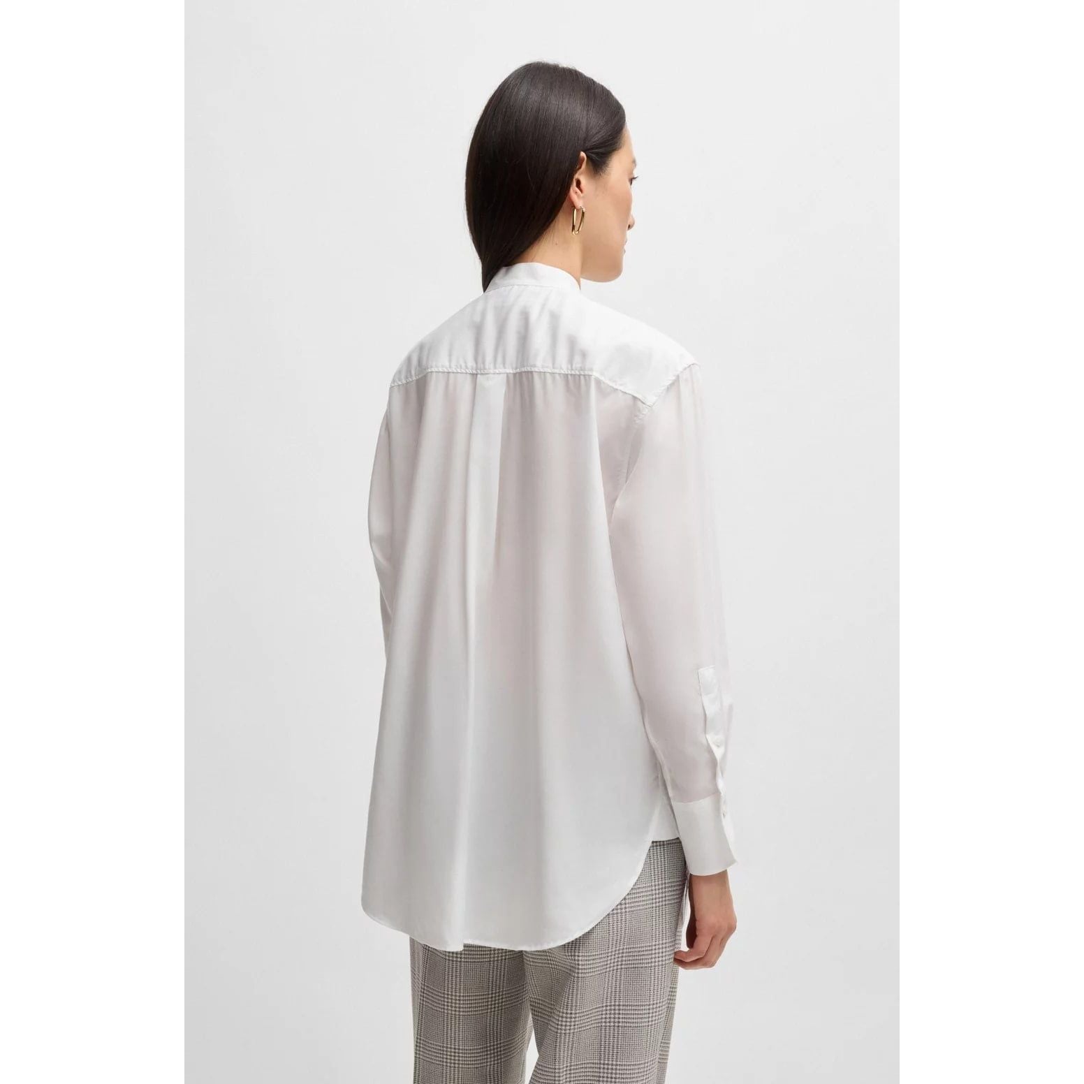 BOSS RELAXED-FIT BLOUSE IN EASY-IRON POPLIN