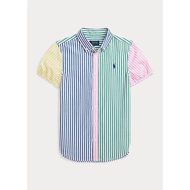 POLO RALPH LAUREN STRIPED COTTON SHORT-SLEEVE FUN SHIRT - Yooto