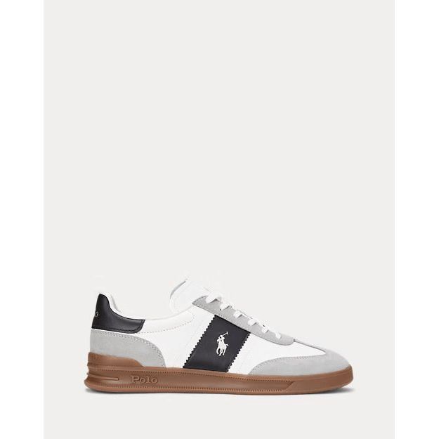 RALPH LAUREN Heritage Aera Leather-Suede Trainer