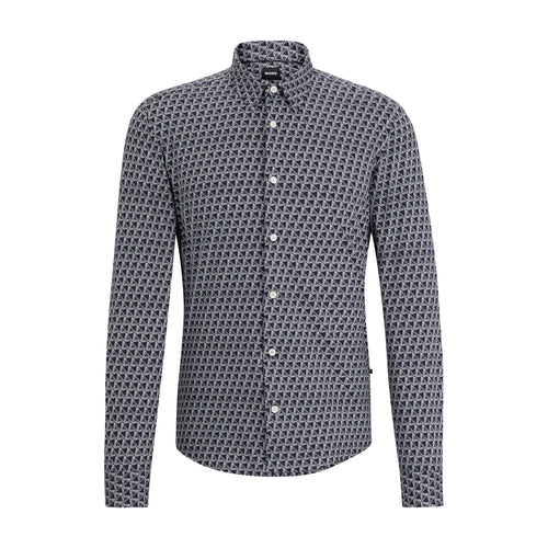 Load image into Gallery viewer, BOSS SLIM-FIT SHIRT IN PRINTED PERFORMANCE-STRETCH MATERIAL - Yooto
