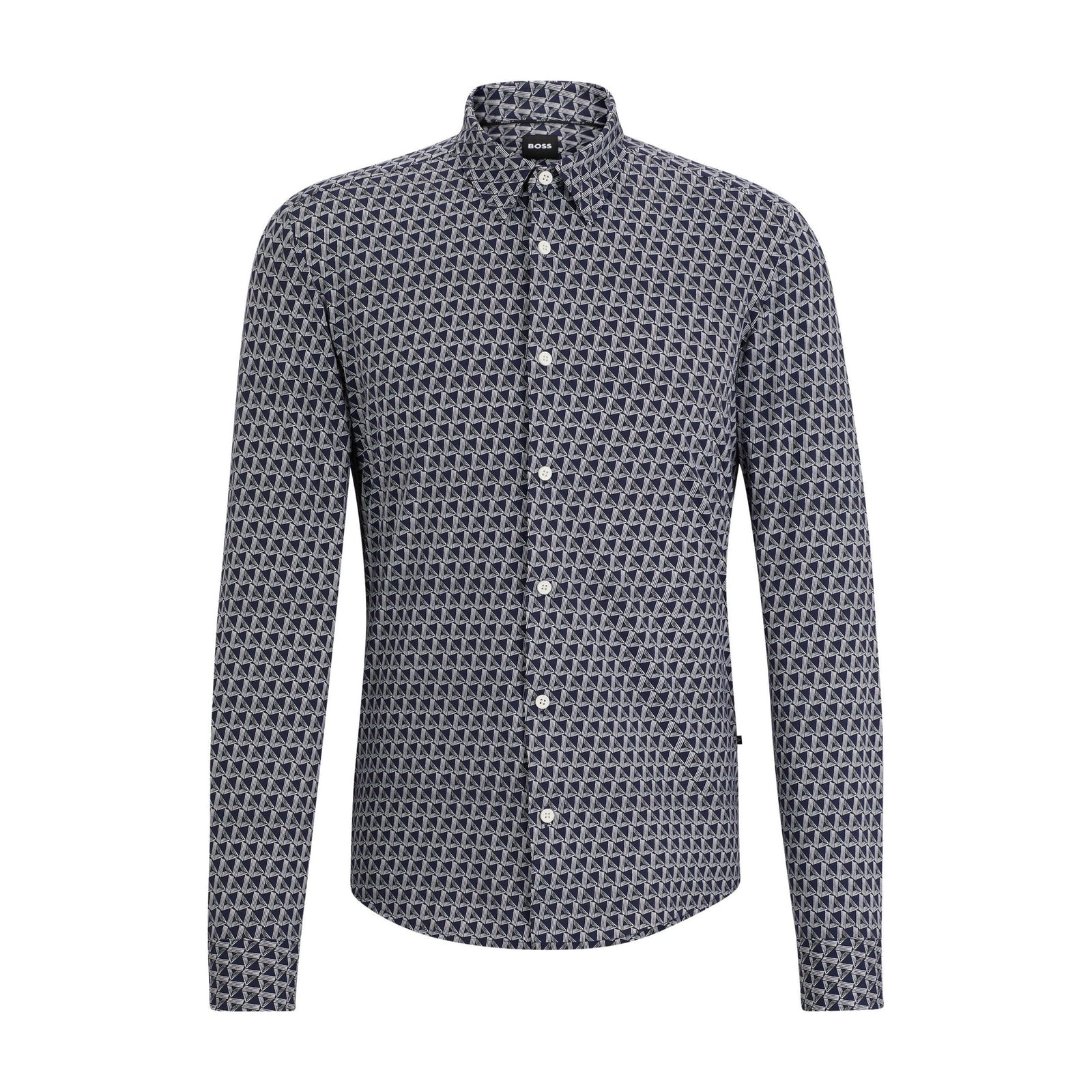 BOSS SLIM-FIT SHIRT IN PRINTED PERFORMANCE-STRETCH MATERIAL - Yooto