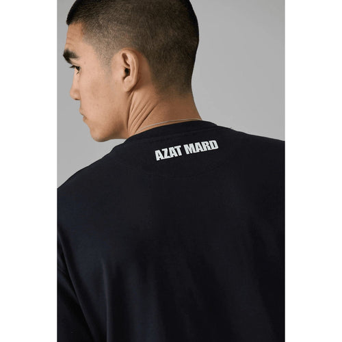 Load image into Gallery viewer, AZAT MARD BLACK FRONT CREST T-SHIRT
