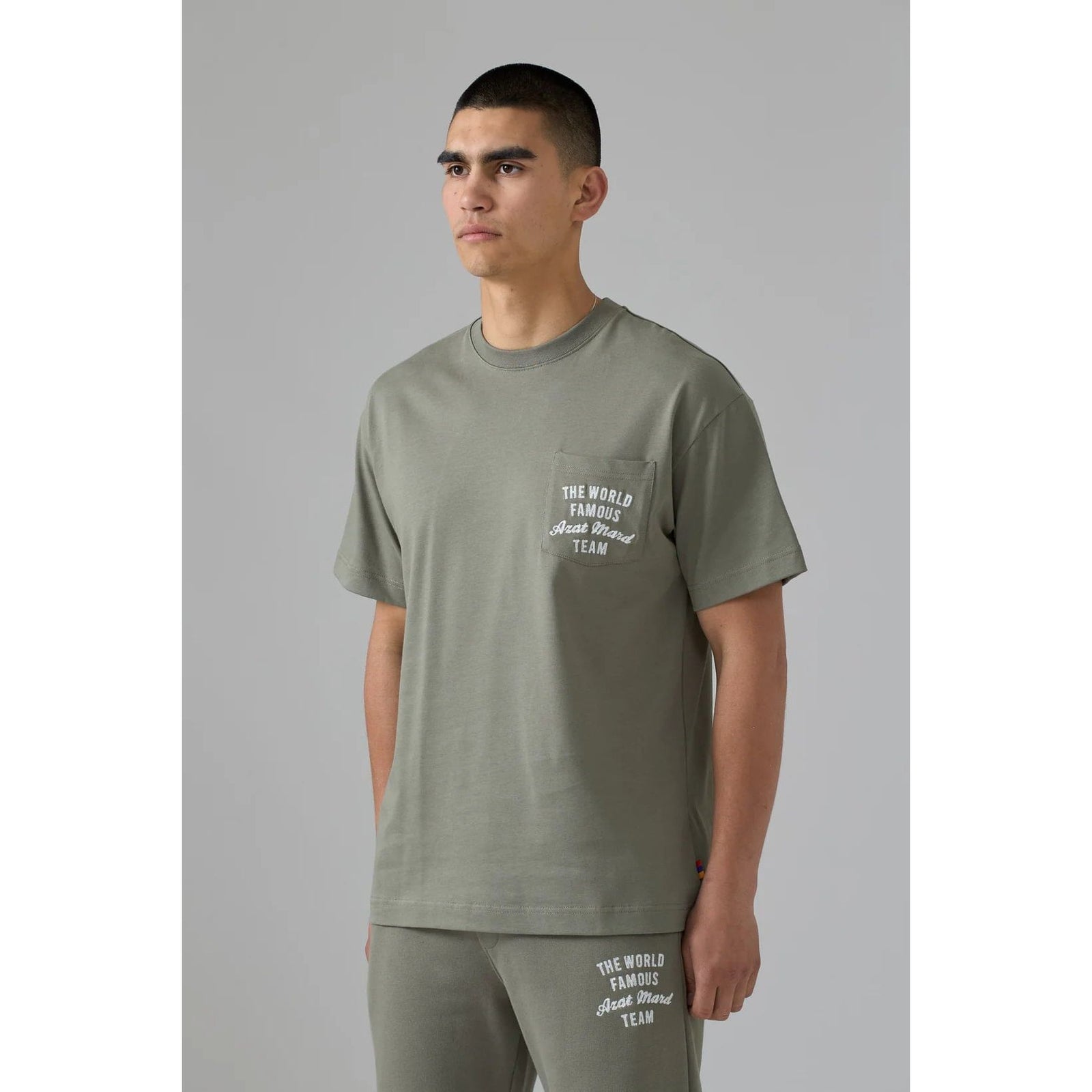 AZAT MARD WORLD FAMOUS AZAT MARD TAUPE T-SHIRT