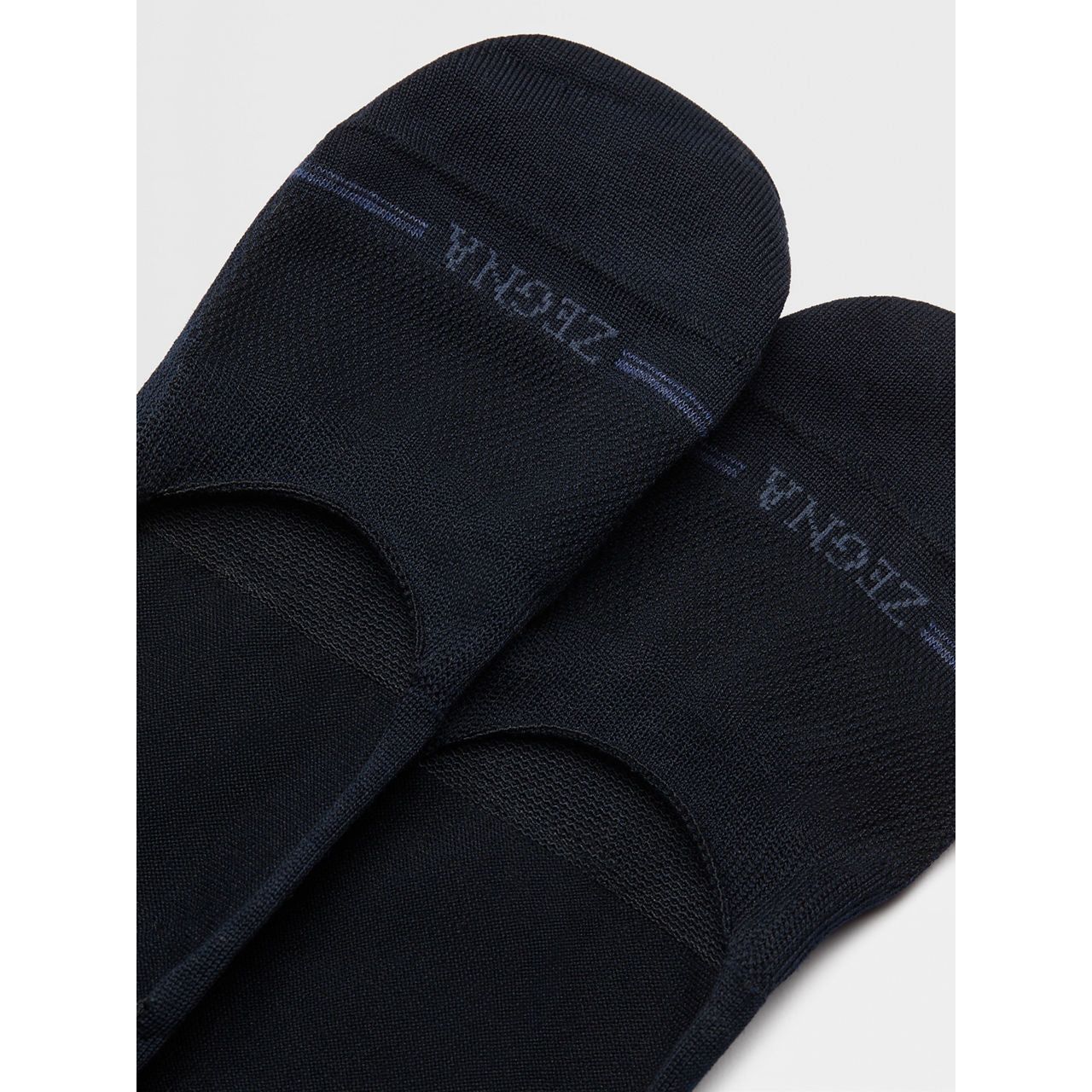 ZEGNA UTILITY BLUE COTTON BLEND SOCKS