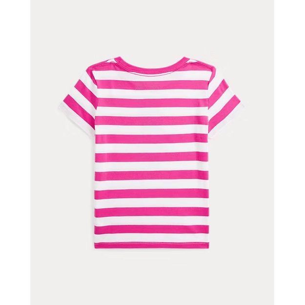 RALPH LAUREN Striped Polo Bear Cotton Jersey T-shirt