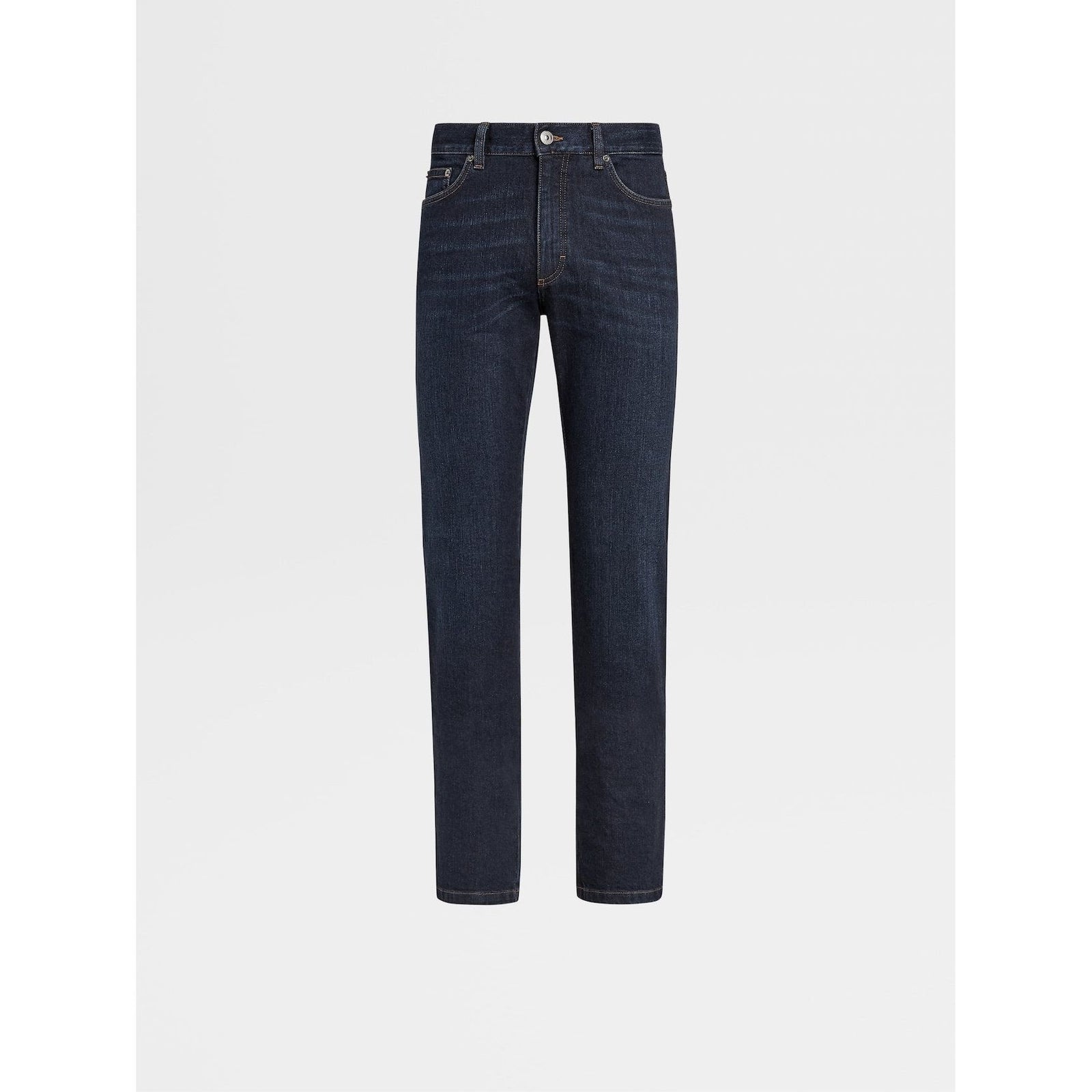 ZEGNA Dark Blue Stone-washed Cotton Roccia Jeans