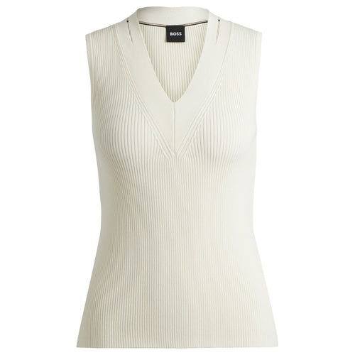 Load image into Gallery viewer, BOSS SLEEVELESS KNIT TOP WITH CUT-OUT DETAILS - Yooto
