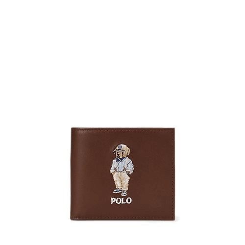 Load image into Gallery viewer, RALPH LAUREN Polo Bear Leather Billfold Wallet
