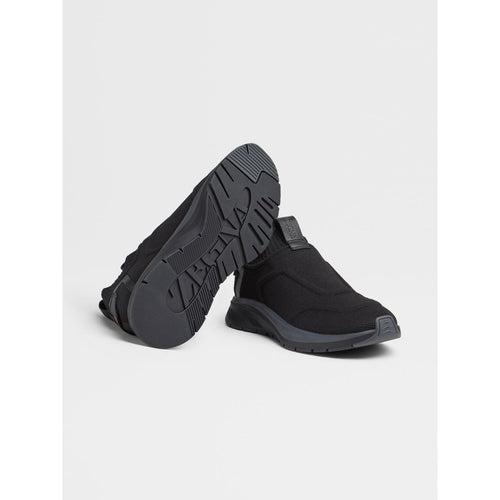 Load image into Gallery viewer, ZEGNA Black Techmerino™ Sock Slip-on Sneakers
