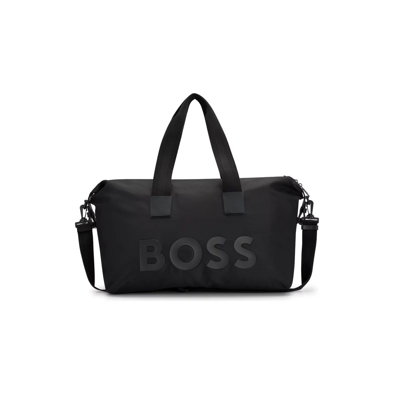 BOSS LOGO HOLDALL IN PATTERNED FABRIC - Yooto