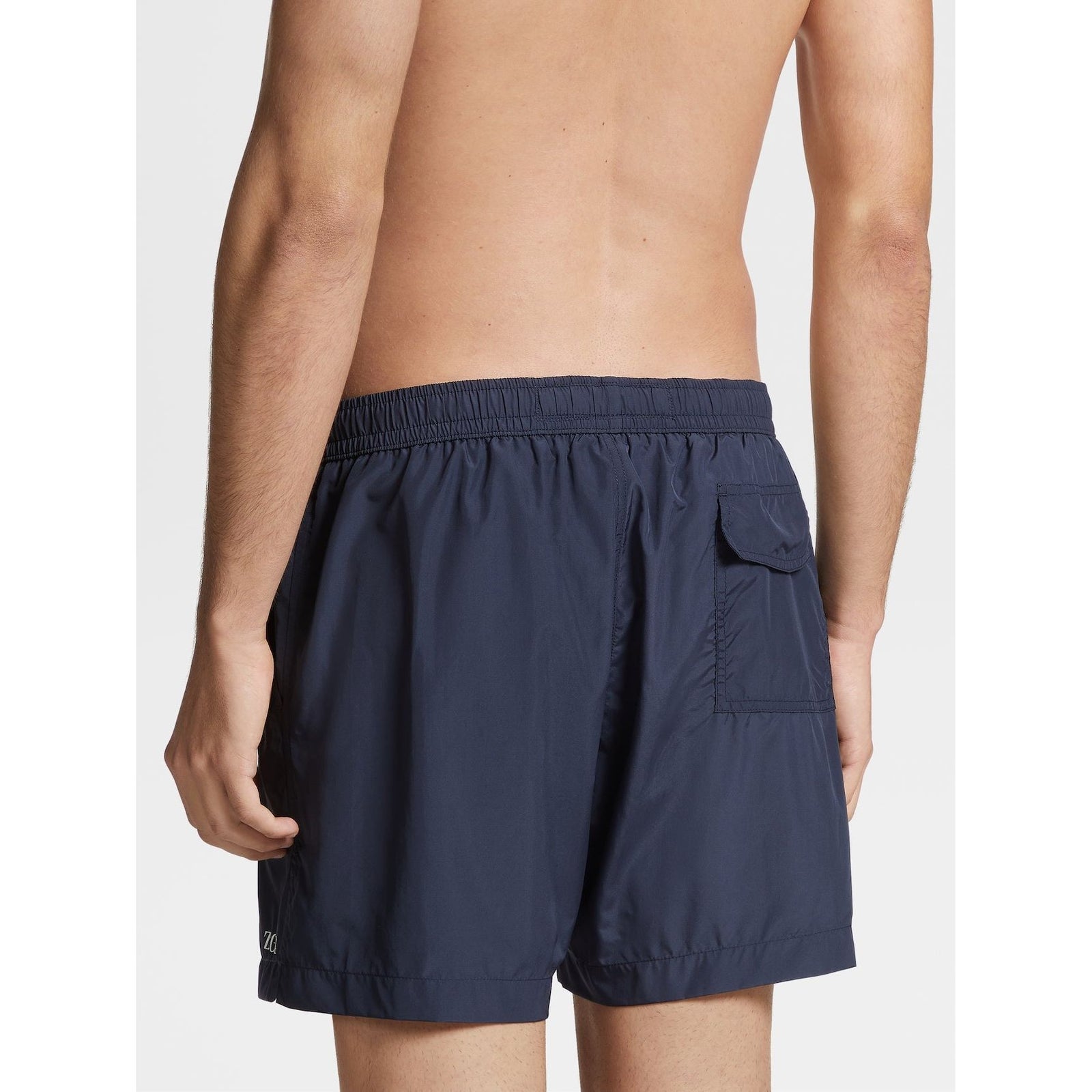 ZEGNA Navy Blue Technical Fabric Swim Boxers