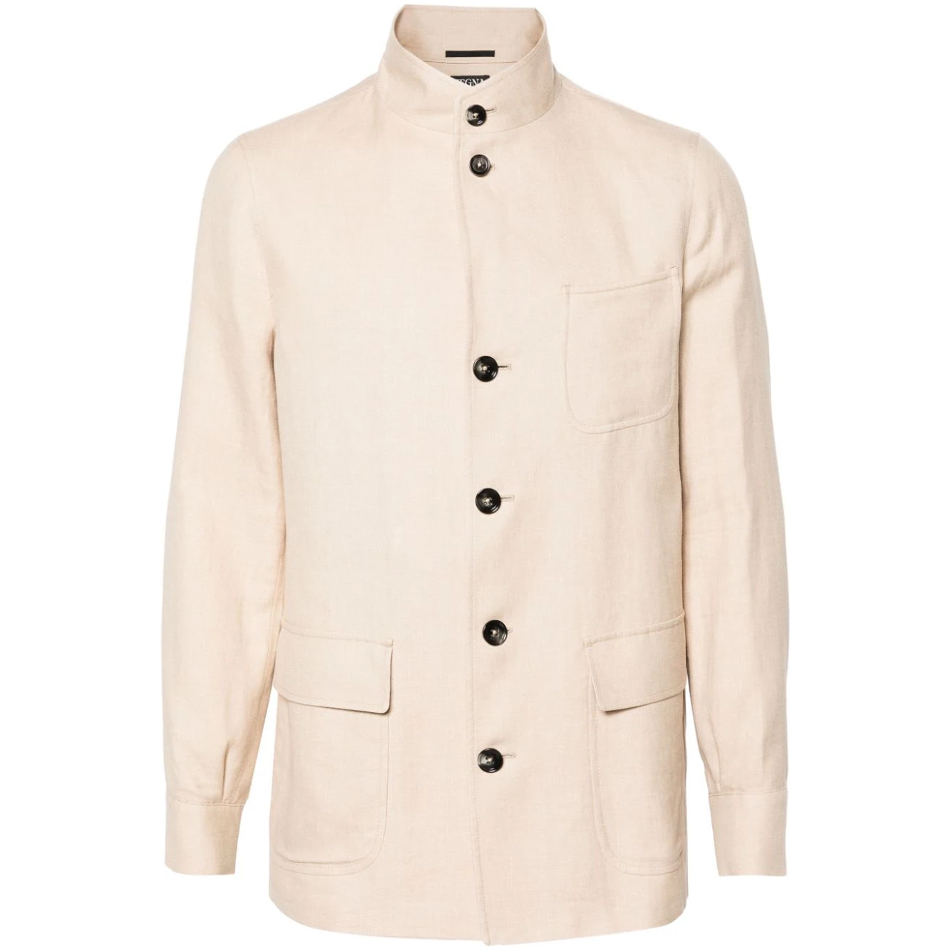 ZEGNA LINEN AND WOOL CHORE JACKET