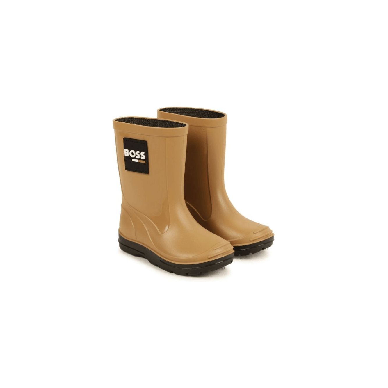 BOSS KIDS' RAIN BOOTS WITH SIGNATURE-STRIPE LOGO LABEL