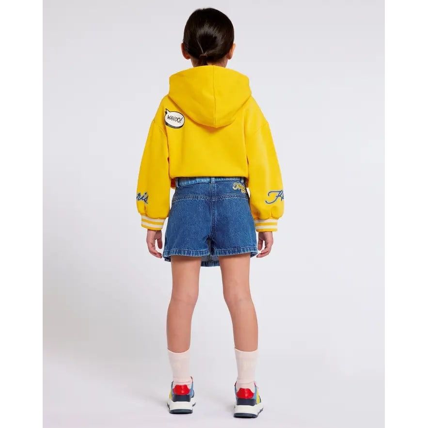 KENZO KIDS "CAMPUS" EMBROIDERED DENIM SKIRT - Yooto