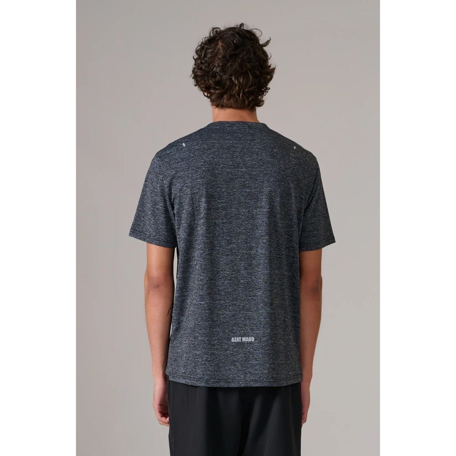 AZAT MARD BLACK/GREY MARL ACTIVEWEAR T-SHIRT - Yooto