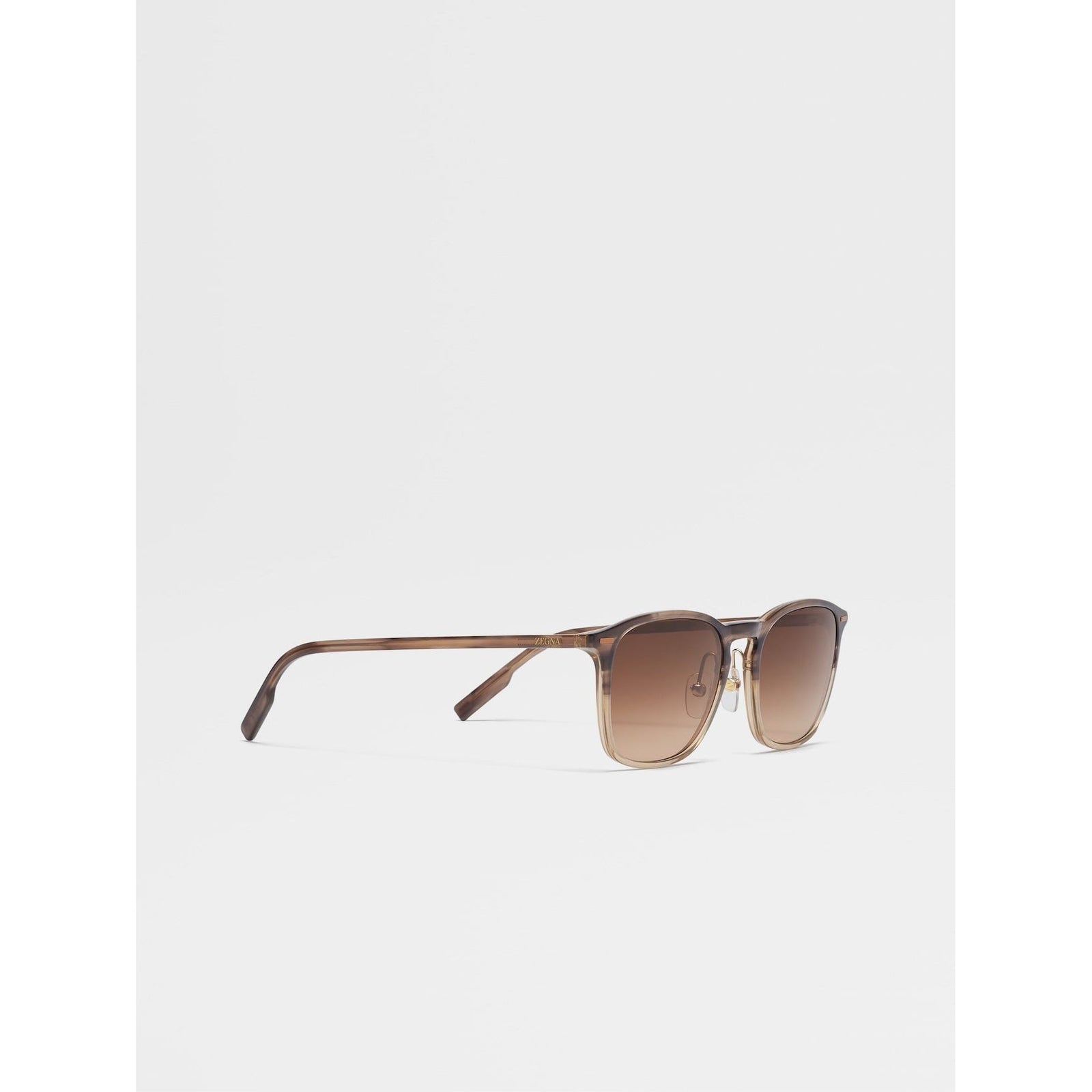 ZEGNA Gunmetal Metal and Acetate Sunglasses