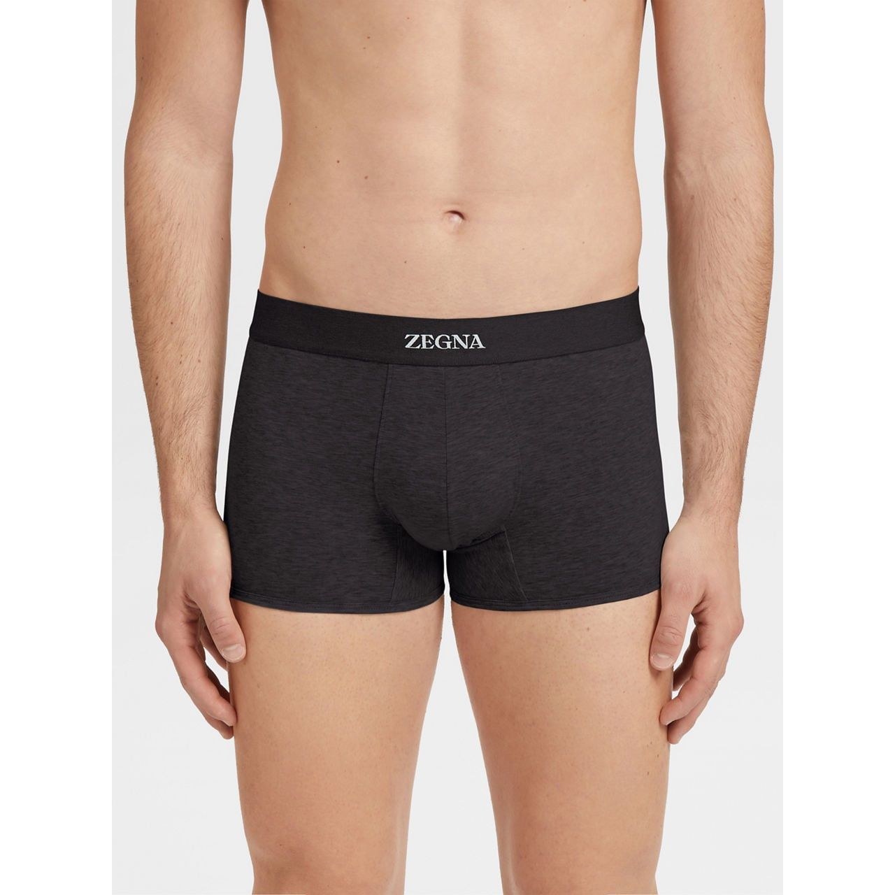 ZEGNA BLACK COTTON TRUNKS