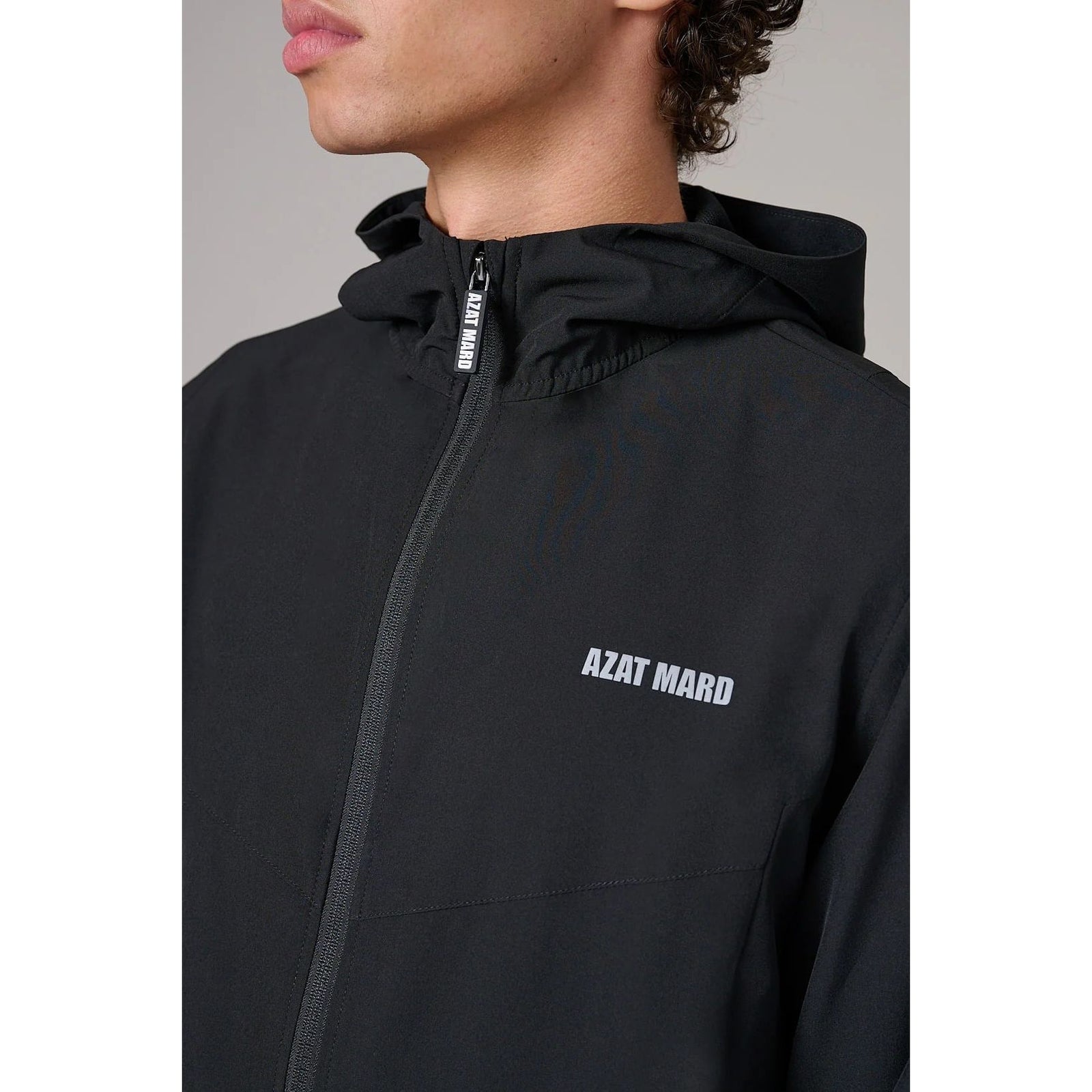 AZAT MARD BLACK ACTIVEWEAR WINDBREAKER - Yooto