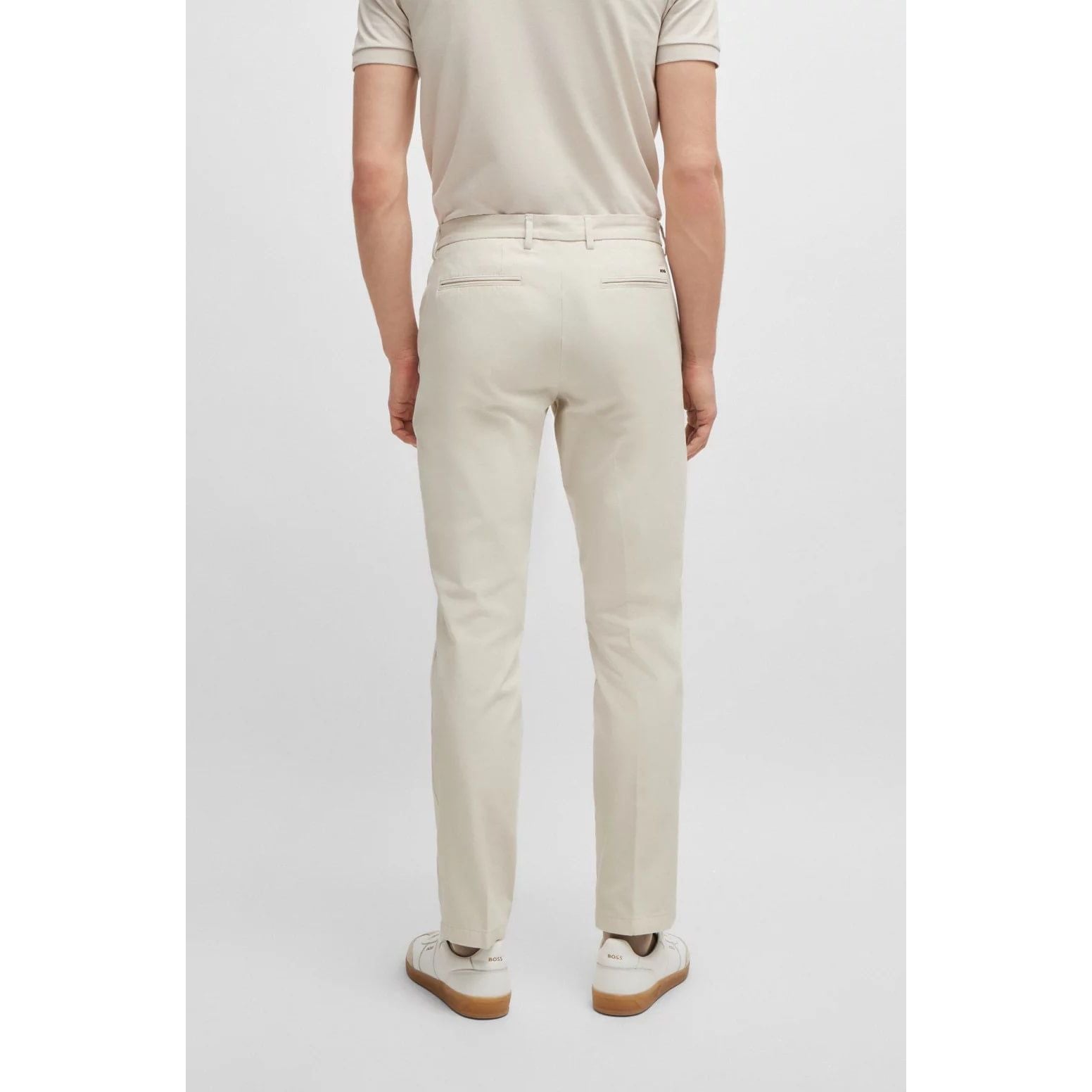 BOSS SLIM-FIT TROUSERS IN COTTON