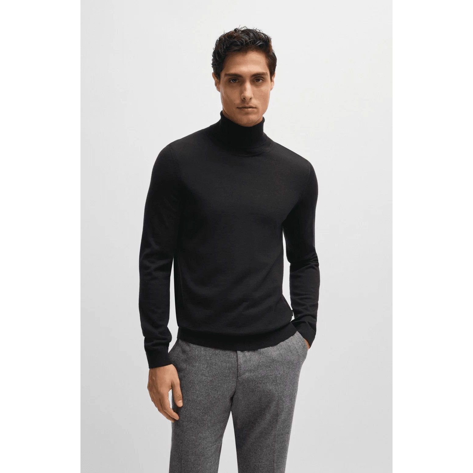 BOSS SLIM-FIT ROLLNECK SWEATER IN MERINO WOOL