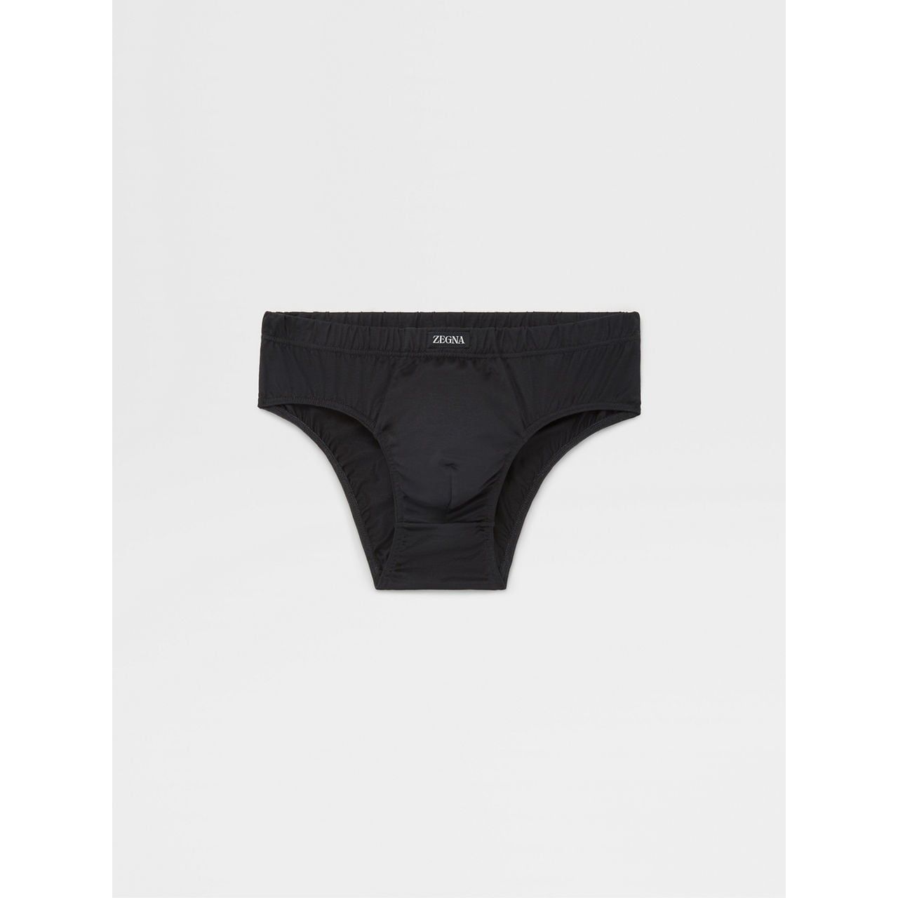 ZEGNA BLACK STRETCH MODAL MIDI BRIEF